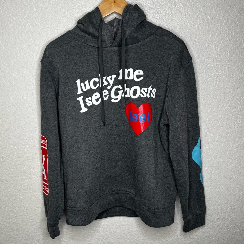Lucky‎ Me I See Ghosts Hoodie Adult L Kanye West Kid Cudi Camp Flog Gnaw Nov 11